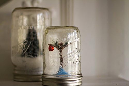 Mason Jar Snow Globe - Tree with Ornament (Pint Size) Inspired by Charlie Brown Christmas