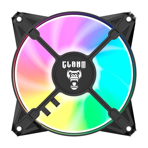 Gabinete Gamer CLANM Grodd Night com 5 Fans RGB, Vidro Temperado, Micro ATX Mini ITX, Airflow Otimizado, GPU 320mm, Preto