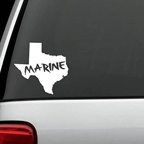 Texas USMC Marine Corps Home State Decal Sticker Die Cut Decal Sticker For Windows, Cars, Trucks, Laptops, Etc (5.5 x 5.2 inches)