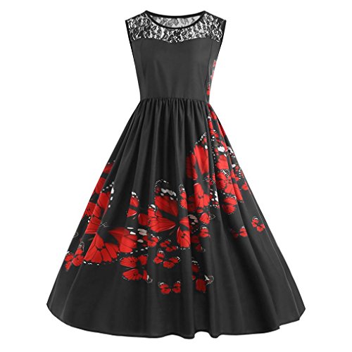 Women Sleeveless Party Evening Dresses Plus Size Butterfly Cocktail Swing |  Desertcart Gambia