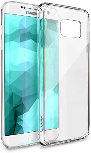 Galaxy S7 Edge Case, Enther [Ultimate Cushion] Slim Fit Scratch/Dust Proof Hybrid Transparent Clear Case with Shock Absorb Trim Bumper - Authentic Retail Packaging - Warranty