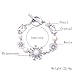 Silver Plated Imitation Pearl and White Crystal Bracelet Resin Flower Bracelet Diamond Personality Jewelry for Women Gilrs