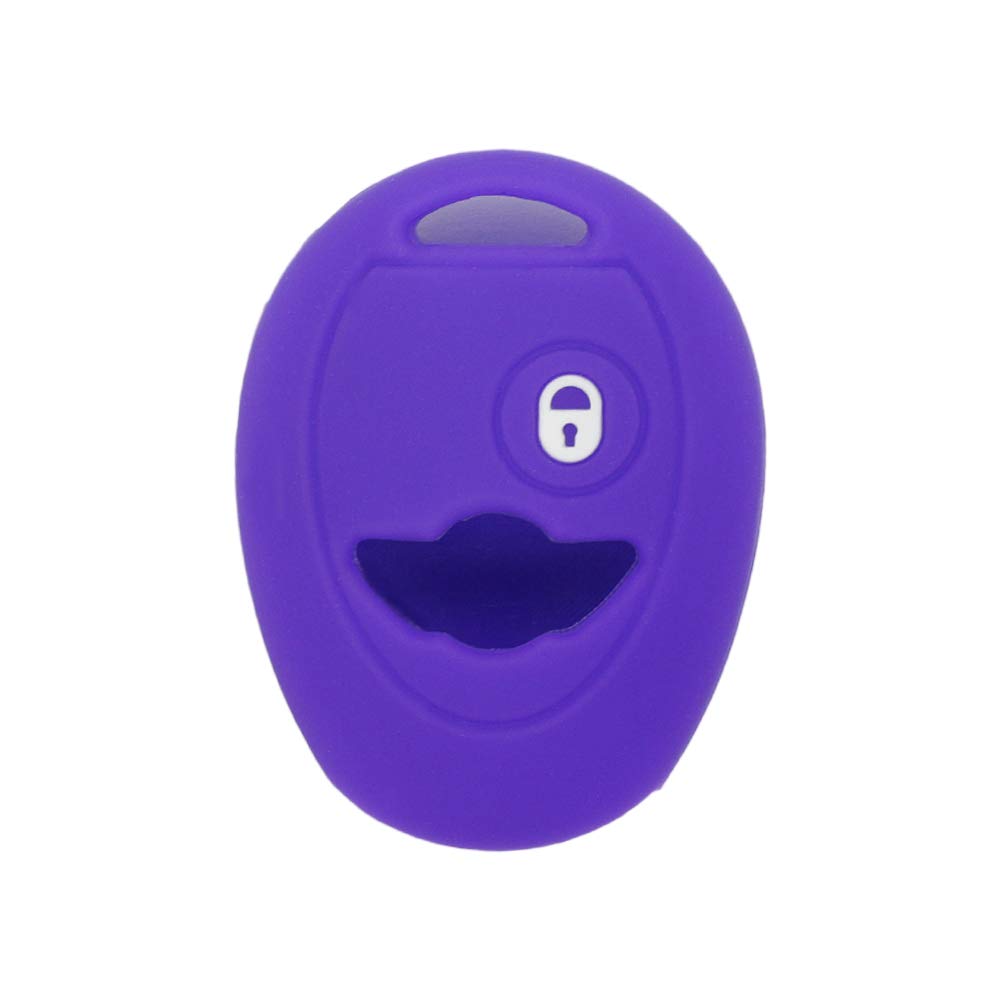 BROVACS Silicone Cover Protector Case Holder Skin Jacket Compatible with BMW Mini Cooper 2 Button Remote Key Fob CV4905 Deep Purple