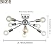 VINLUZ 8-Light Sputnik Light Chrome Pendant Lights Modern Chandelier Lighting Kitchen Bathroom Dining Room Bed Room Hallway