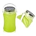IMAXPLUS LED IP 66 Waterproof Green Camping Storage Solar Lantern Bottle with Chargeable USB Cable for Hiking,Camping, Emergencies,Outages,Garden and Party