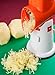 Paderno World Cuisine Countertop Rotary Cheese Grater with 3 Drums, 9 1/2in, White