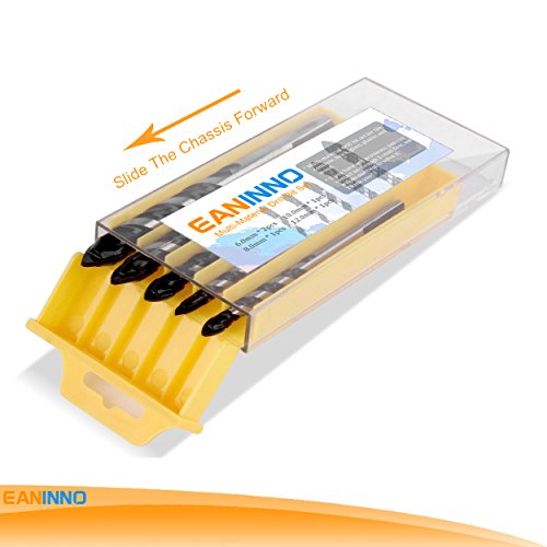 image for 5 Piece Multi Material Drill Bit Set, Eaninno Installer Twist Drill Bi