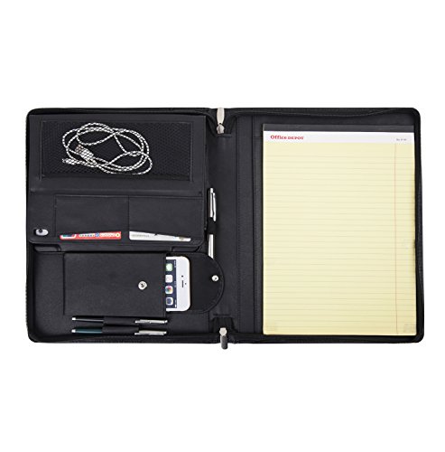 Genuine Padfolio Compact Personalized Leather Portfolio Organizer Business Portfolio Case for iPad 2/3/4 9.7 inch with Removeable Keyboard