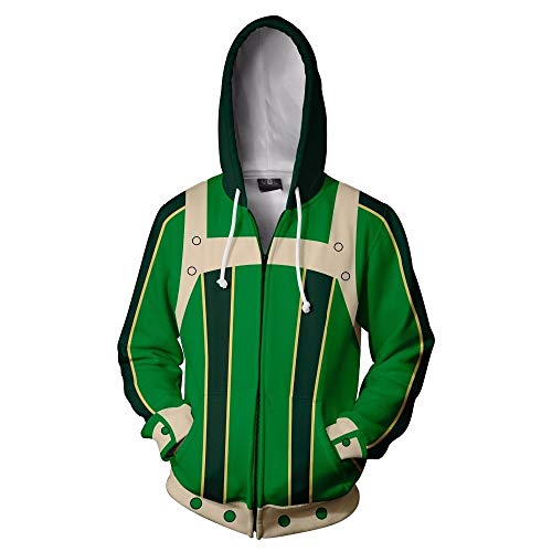 My Hero Academia Zipper Hoodie Froppy Asui Tsuyu Sweatshirt Boku