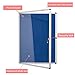 Swansea Pins Bulletin Board Enclosed Wall-Mounted Secure Display Board for Notice Message with Door and Keys,38x28inches(9xA4)