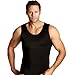 3 Pack Insta Slim Men's Black Firming Compression Muscle Tank Shirt (XL)
