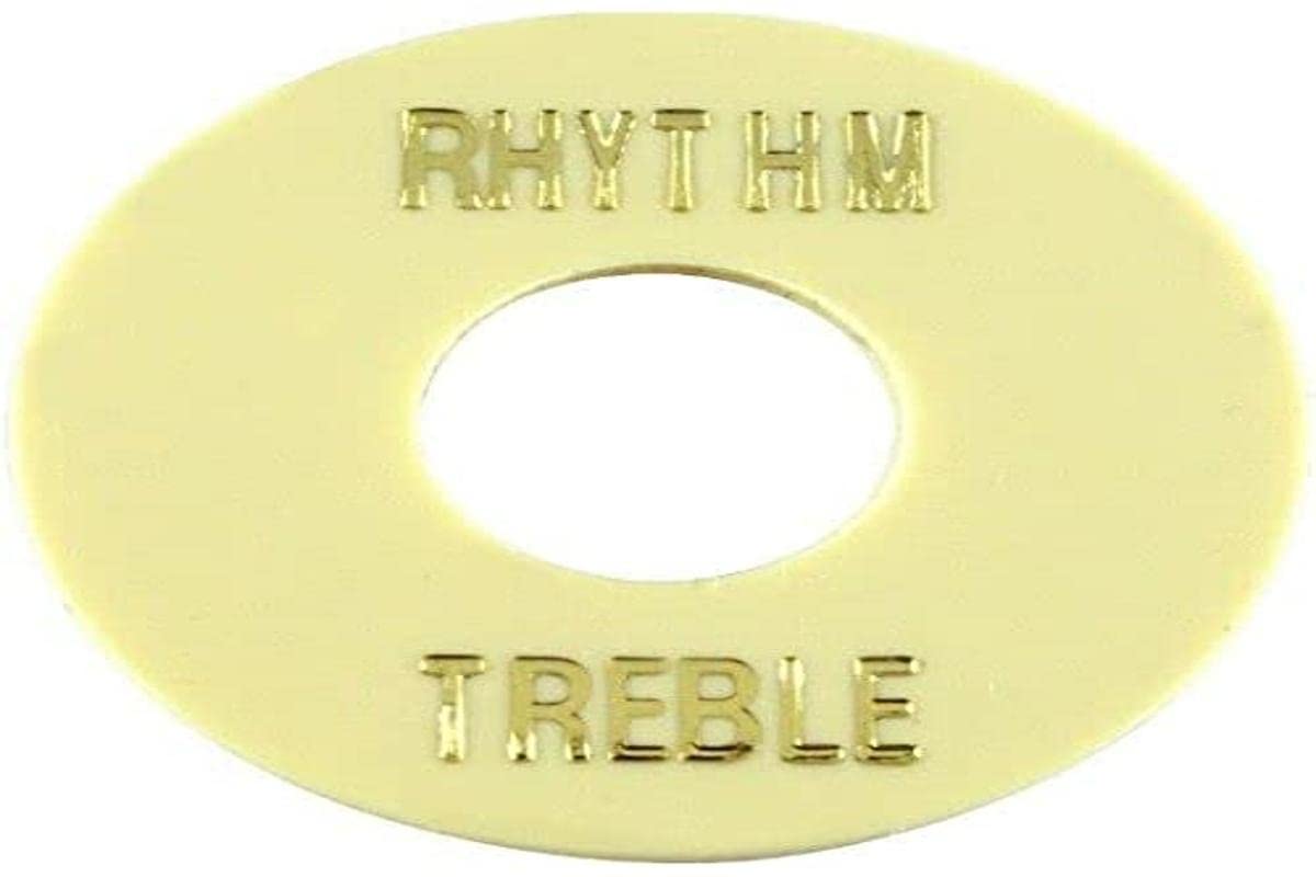 Allparts AP 0663-028 "Rhythm/Treble Plate" Replacement and Small Parts for Electric Guitar Cream