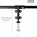 MALOUF Hook-on Metal Bed Rails with Center Bar and Adjustable Height Support Foot, Twin/Full, Black