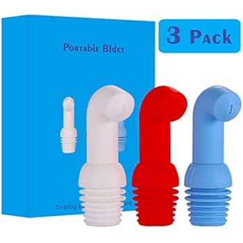 UYICOO Portable Bidet, Travel Bidet Handheld Shattaf Bidet for Postpartum Newborn Baby Anus Personal Hygiene Cleaning Washing, Outdoor, Camping, Traveling, Driver (Pack of 3)