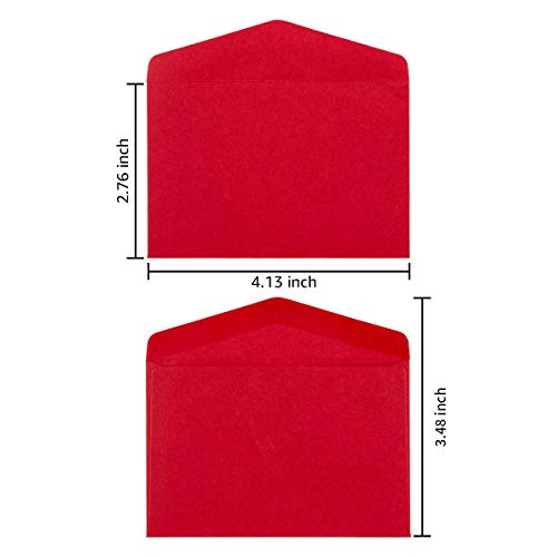 120 Pack Kraft Mini Envelopes Christmas Red and Green Envelopes Self-Adhesive Tiny Pockets for Holiday Small Gift Cards Invitations Business Notes(4.13"Ã—2.76")