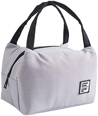 Clearance!! Quistal Adult Lunch Box Thermal Insulated Canvas Stripe Lunch Bag Large Cooler Tote Bag for Men, Women, Kid