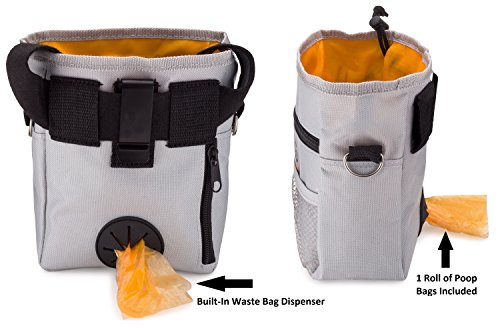 image for FitPup Dog Treat Training Pouch Bag, Carry Treats Toys, Poop Bag Dispe