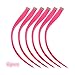18 Inch High light Clip in Human Hair Extensions 100% Straight Clip on Party Highlights Colored Hair Extensions 6 Pieces/set (Hot Pink)