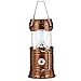 GAXmi Solar Camping Lantern Rechargeable Emergency Light Portable Collapsible LED Flashlight (Bronze)