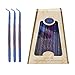 Hanukkah Candles - by Safed Candles, Handcrafted in Israel, Box of 45 - Fits Most Menorahs - Premium, Kosher, Dripless, Wax, for Chanukah (Aqua)