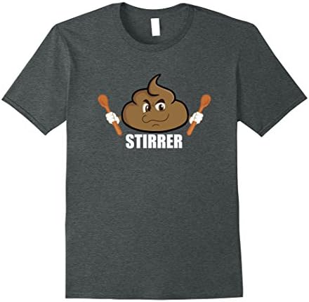 Mens Here To Stir Things Up Trouble Causer Stirrer T Shirt Gift Large Dark Heather