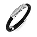 Alaxy leather bracelet for women Made with Swarovski Crystals, Genuine Leather White Gold Plated Bangle Bracelets Galaxy Memory - The Memory of Love, 7th for women
