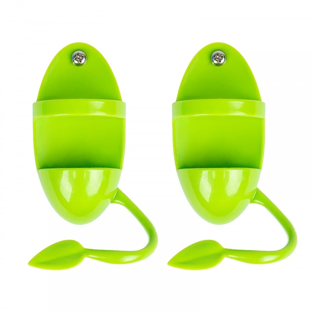 2pcs Bird Cage Feeding Cups, Hanging Cuttlefish Bone Holder with Perch Stand for Birds Cockatiels Parakeet Turtles Tortoise Snails