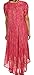 Sakkas 15900 - Bree Long Embroidered Cap Sleeve Marbled Dress - Baby Pink - One Size