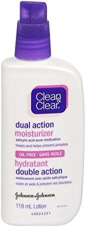 Clean & Clear Face Moisturizer With Salicylic Acid Acne Medication, Oil-Free, 11