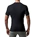 Men's Sweatproof Undershirt | V Neck T-Shirt with Underarm Sweat Pads | Slim Fit | Aluminum-Free Alternative | Black | Large