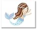 Mermaid Wall Art Prints (8 inches x 10 inches, White)