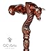 GC-Artis Bull Head Wooden Cane - Handmade, Ergonomic, Comfort Grip Cane - Wood Carved Canes for Men and Women - Fashionable Wooden Walking Stick - Right-Hand Version Cane 36