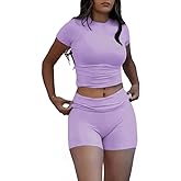 Nimsruc Two Piece Lounge Sets For Women short sets