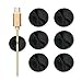 SD Cable Clips - USB Charger Cell Phone Mouse Cord Holder - Multipurpose Cable Organizer Wire Managerment System - Self Adhesive for Desk Weighted 6pcs White Black Brown