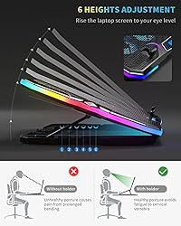 KeiBn Upgrade Laptop Cooling Pad A13,KeiBn RGB