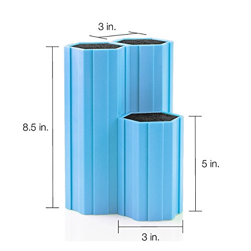 Kapoosh Hex-Connex Universal Knife Caddy- 5 Inch Aqua Blue