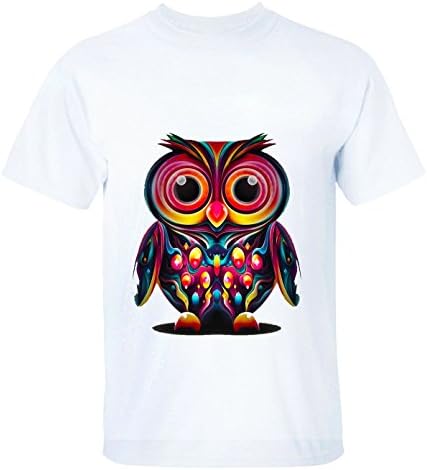 Chaoge owl T Shirts For Mens S white