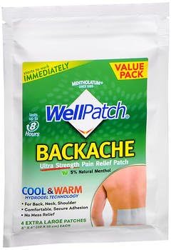 WellPatch Backache Ultra Strength Pain Relief Patches Extra Large - 4 ct