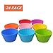 Daixers Reusable Silicone Baking Cups For Cake Muffin Molds,Cupcake Liners (24-Pack) 8 colors