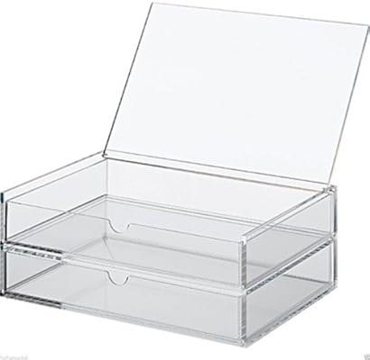 Muji Acrylic Stackable 2 Drawers Box With Lid L Size Amazon Com