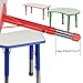 Flash Furniture Wren 23.625''W x 47.25''L Rectangular Red Plastic Height Adjustable Activity Table with Grey Top