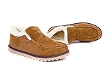 WHENOW Men's Winter Wool Snerker Slip-On Faux Fur Slipper Loafer Shoes