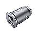 AUKEY Car Charger with 24W Output, Aluminum Alloy Flush Fit & 4.8A Dual USB Ports for iPhone Xs/Max/XR/X, iPad Air/Pro, Samsung Galaxy Note8 and More