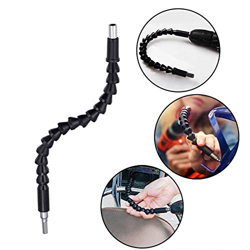 4 Pack Flexible Drill Bit Extension, Magnetic Screwdriver Power Hex Soft Shaft Set for Connect Drive Shaft Tip Drill Bit Kit Adaptor
