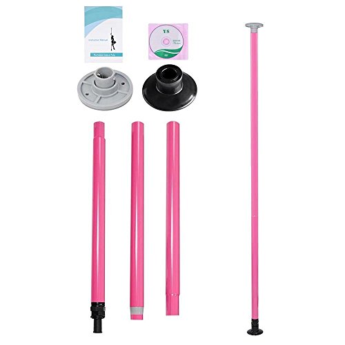 WALLER PAA Dance Pole Full Kit Portable Stripper Exercise Fitness Club Party Pink