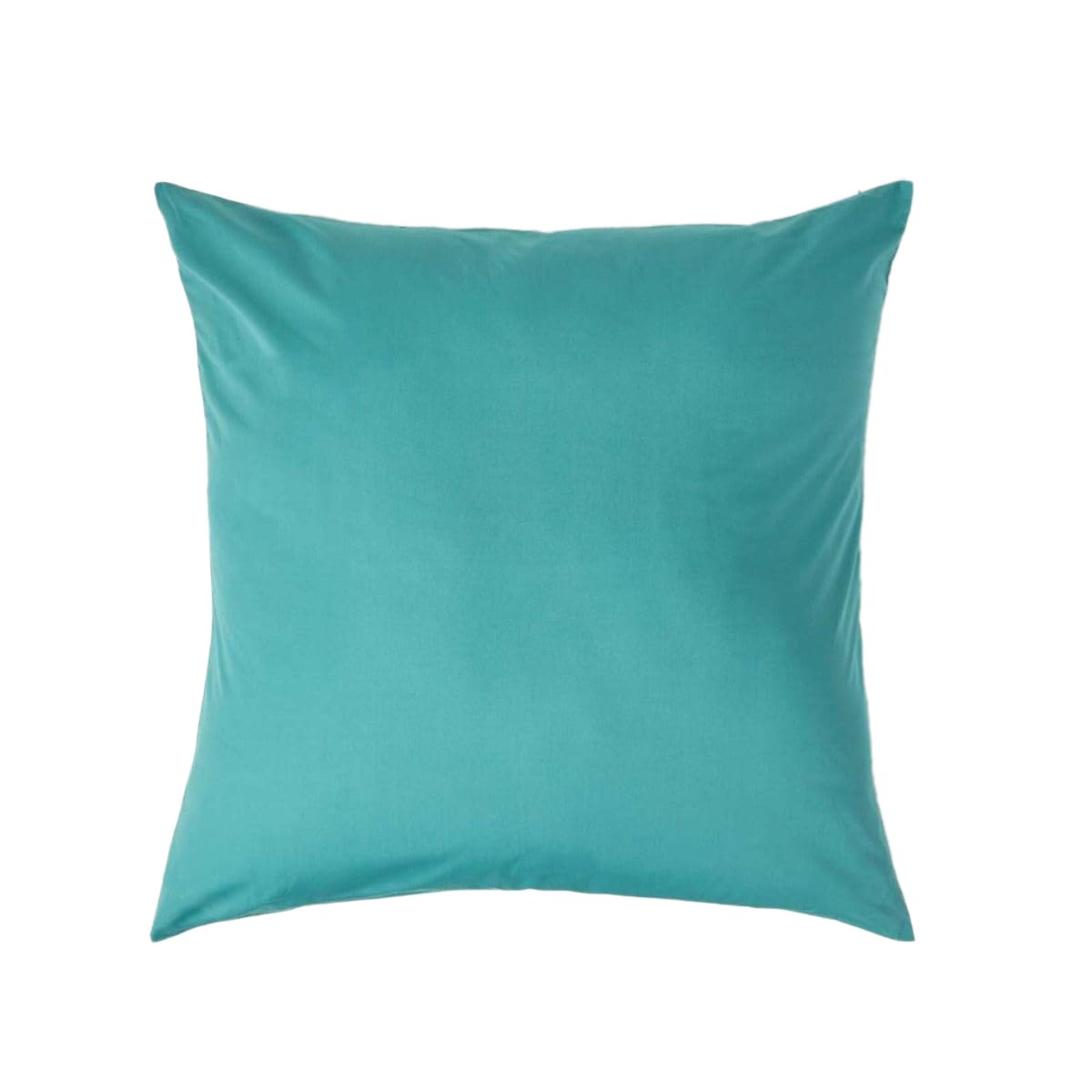 HOMESCAPES Teal Pure Egyptian Cotton Euro Size Pillowcase 40 x 40 cm 200 TC 400 Thread Count Percale Equivalent Pillow Case with Zip