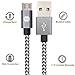 SGIN Micro USB Cable,3-Pack 3ft Nylon Braided Charging Cord - Extra Long USB 2.0 Sync and Charge for Android Devices, Samsung Galaxy, Sony, Motorola Nokia,and More(D Grey White)