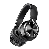 Bluetooth Headphones Over Ear, Jiebleum Wireless Bluetooth Headphones with Mic, Foldable Soft Memory-Protein Earmuffs Sport Wireless Headset, Wired and Wireless Headphones for Cell Phone/ TV/ PC