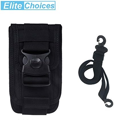 Tactical Molle Pouch, Elite Choices Compact EDC Utility Gadget Waist Bag Pack with Cell Phone Holster for iPhone 6 Plus Outdoor Sports Hiking With Straps (Black)