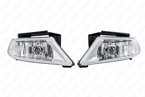 LEDIN 2005-2007 Honda Odyssey Clear Lens Front Bumper Fog Driving Light Assembly w/Switch w/Bulbs